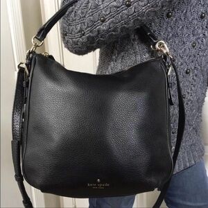 Kate Spade Expandable Ella Pebbled Leather Crossbody Bag Utility Designer